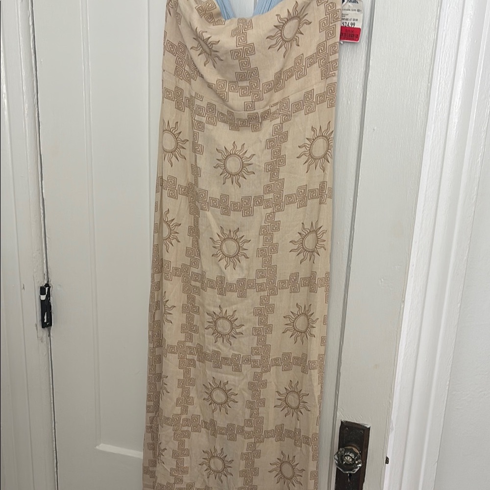 Beige Strapless Dress